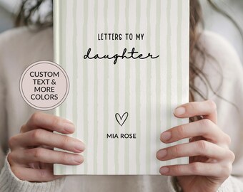 Letters to my Daughter Personalized Journal Granddaughter Baby Girl, Memory Custom Name Notebook, Baby Shower Gifts for New Mom Dad Parents