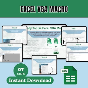VBA Macro to Combine Multiple CSV Files | Auto-Merge CSV into One Workbook | Time-Saving Excel Automation Script | Instant Download