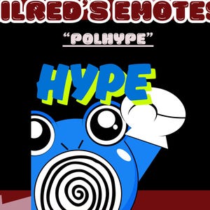 Poliwhirl Hype Emote: Twitch Streamer Graphics (Digital Download)