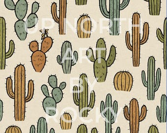 Kaktus Boho Muster (digitaler Download)