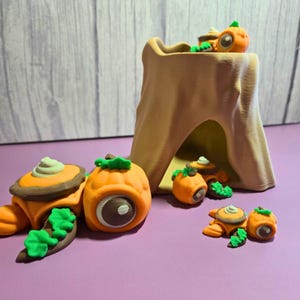 Pumpkin Pie Turtle | 3D Printed Fidget Toy | Flexi Toy | Articulated Turtle | 3D Printed Flexi Turtle | 3D Printed Turtle