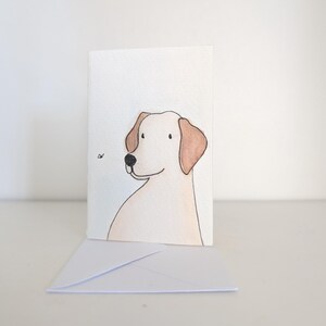 Cartão pintado à mão em aquarela, cartão de aniversário, cartão para qualquer ocasião, cartão de pintura original, cartão para cachorrinho, cartão para filhote de cachorro