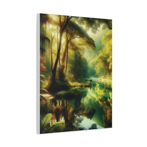 Tranquil Nature Canvas Art Print, Perfect Wall Decor for Home, Landscape Artwork, Serenity Gift, Nature Lovers, Green Decor