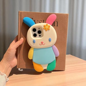 Bunny  iPhone case , Cute Rabbit Soft Silicone iPhone case, Gift for Her