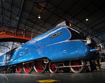 LNER Class A4 Mallard Steam Locomotive Print, Fastest Steam Train Front View Art, Legendary Steam Engine Wall Decor ,Train Gift