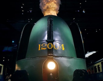 Belgian SNCB Type 12 Steam Train Photo,Art Deco Locomotive 12004 Print,Streamlined Railway Poster,Steampunk Industrial Wall Decor,Train Gift