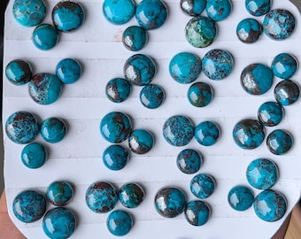 1 Piece 3 pieces Chrysocolla minor Hematite Freeform Flat Back Gem Cabochon wire wrapping Jewelry Pendant setting macrame jewelry metalsmith
