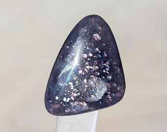 1 Piece of Bloodshot Iolite Oval Round Flat Back Gemstone Cabochon wire wrapping Jewelry Pendant setting macrame jewelry metalsmith supplies