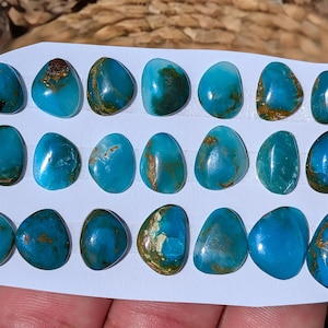 1 st blå peruansk opal friform platt baksida ädelsten cabochon för ringar, trådlindning, hängen, makramé smyckestillbehör