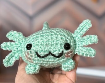 Baby Axolotl Plush – Handmade Crocheted Axolotl Stuffed Animal