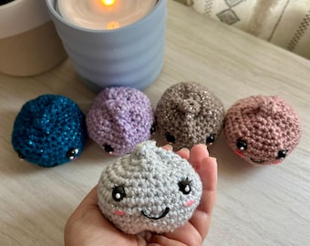 Mystery Crochet Sparkle Glitter Dumpling Plush | Bao Buns Handmade Amigurumi Surprise Gift Box