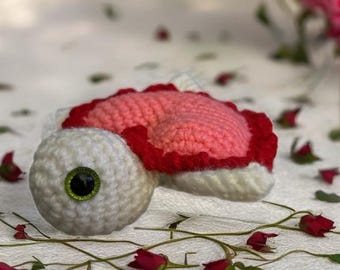 Valentine Heart Turtle Plush – Handmade Crochet Turtle