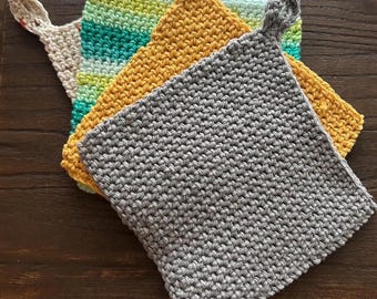 Dubbel dik gehaakt pannenlappatroon | Beginnersvriendelijke thermische steek Hot Pad (pdf-patroon)