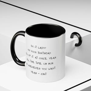 Do It Lady White Accent Coffee Mug (11, 15oz), Chit, Tik Tok Mug - Fun Gift for Coffee Lovers, Motivational Cup, Ceramic Tea Mug, Office