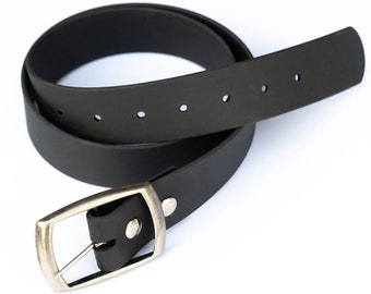 World's Best Black Vegan Belt, Better Than Leather, Biothane, USA Made, Removable Buckle