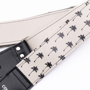 Palm Tree Guitar Strap- Royal Palms Ready To Rock, Vegan Guitar Straps Made In USA