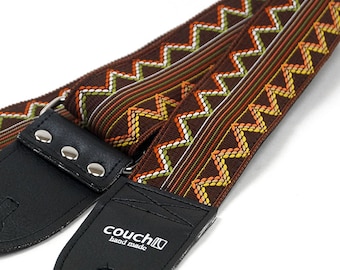 Woven Native American Boho Hippie Weave Guitar Strap- Vintage Geometric Jacquard Pattern