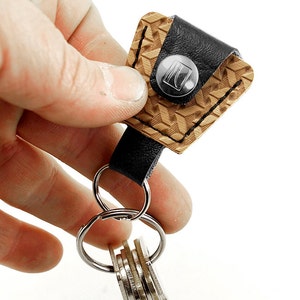 GMC Guitar Pick Holder Keychain - Guitar Pick Case Made of Recycled Vinyl With Steel Snap and Key Chain Ring