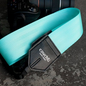 Recycled Mint Seatbelt Camera Strap