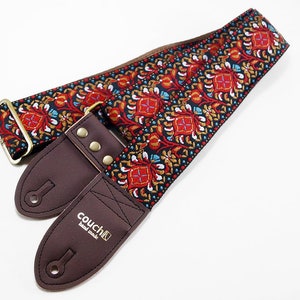 Buckskin Hendricks Hippie Guitar Strap- Vegan, Made In USA, Recycled Seatbelt Highest Quality Strap