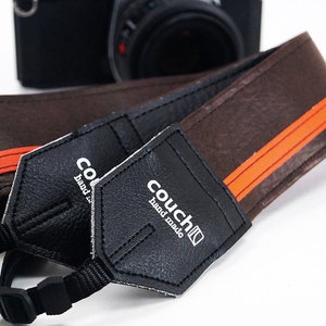 Brown and Orange Racer X Camera Strap -