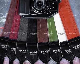 Classic Luggage Style Camera Straps - Upcycled from Guitar Straps- Handmade From Vegan Leather