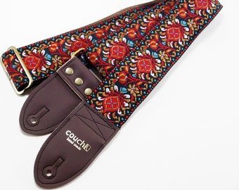 Buckskin Hendricks Hippie Guitar Strap- Vegan, Made In USA, Recycled Seatbelt Highest Quality Strap