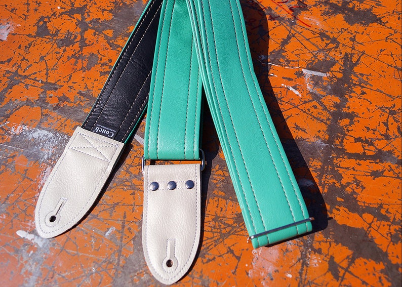 Mint & Linen Vintage Guitar Strap Seafoam Green Aqua Blue Etsy
