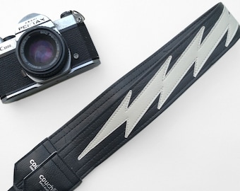 Custom Megabolt Camera Strap Lightning Bolt Perfection - You Choose Your Colors