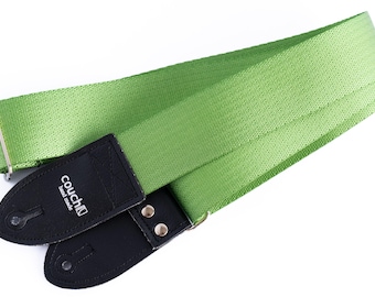 Lime Green Recycled Seatbelt Guitar Strap