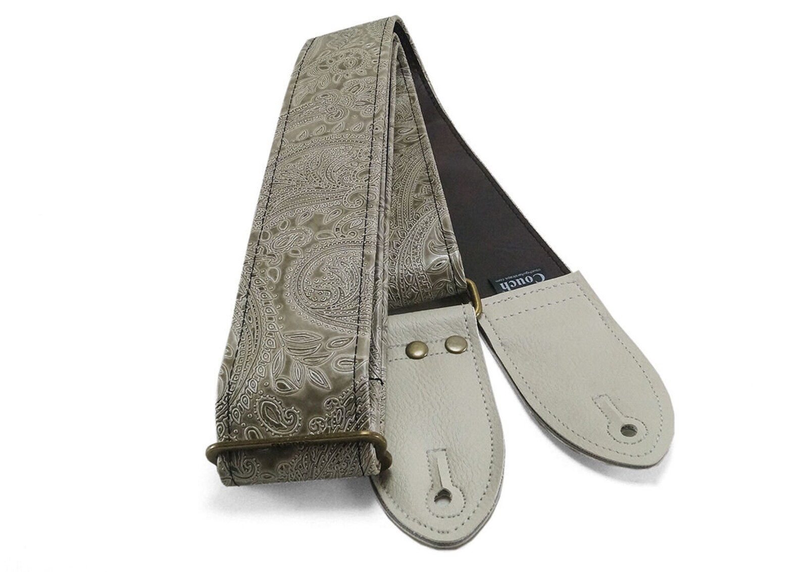 Ivory Paisley Guitar Strap Made in USA of Off White Vegan Etsy