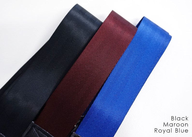 Recycled Seat Belt Guitar Strap Vegan Eco Friendly Guitar Strap 8 colors to choose from image 10