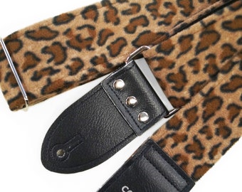 Cheetah Guitar Strap, Made In USA, Vegan, Built To Rock