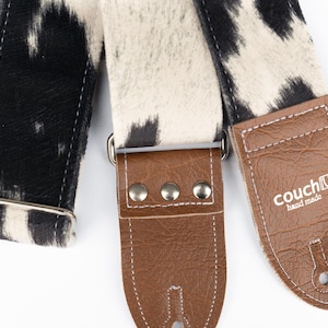 Cow Print Guitar Strap