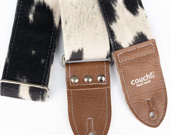 Cow Print Guitar Strap
