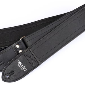 None More Black Luggage Stitch Guitar Strap - Made in USA