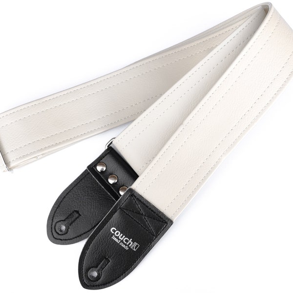 None More White Guitar Strap - Vegan Friendly - Heavy Duty - Built To Rock