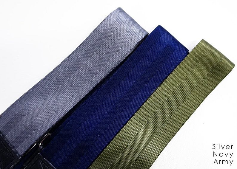 Recycled Seat Belt Guitar Strap Vegan Eco Friendly Guitar Strap 8 colors to choose from image 9