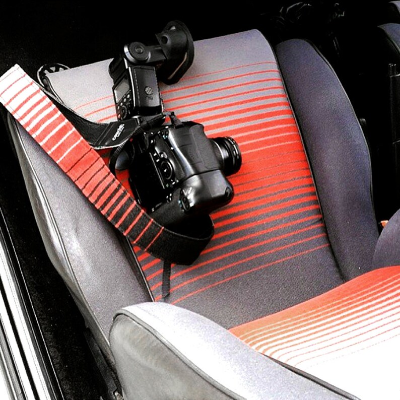 1985 VW Golf GTI Camera Strap - Made from Vintage VW Car Upholstery 