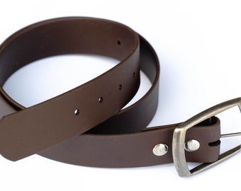 World's Best Brown Vegan Belt, Better Than Leather, Made in USA of Biothane