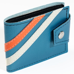 Jet Age Racing Stripe Billfold Wallet – Handmade Vegan Leather