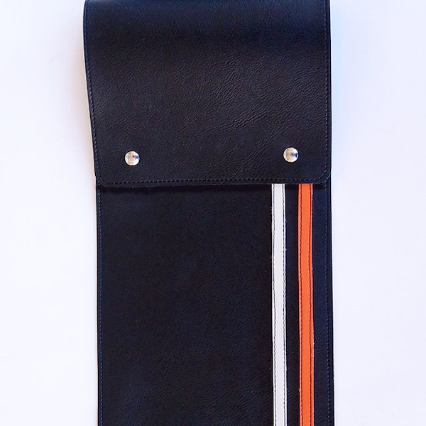 Racing Stripe Drumstick Tasche - Classic Look - Sharp Handmade Vegan Radness