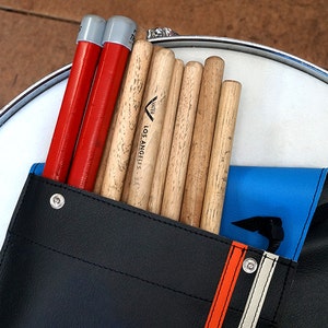 Racing Stripe Drumstick Bag Classic Look Sharp Handmade Vegan Radness image 4