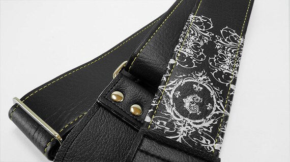 Black Byloos Victorian Guitar Strap - Vegan Artist Series - Etsy 日本