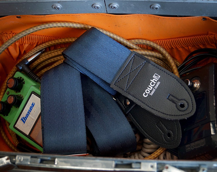 Navy Recycled Seat Belt Guitar Strap Vegan Eco Friendly Etsy