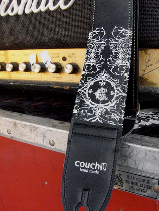 Black Byloos Victorian Guitar Strap Vegan Artist Series Etsy