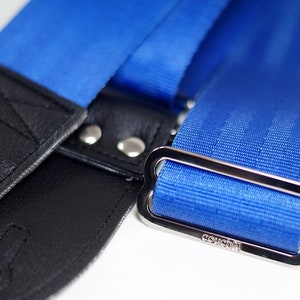 Royal Blue Recycled Seatbelt Guitar Strap, Made In USA by Guitar Players