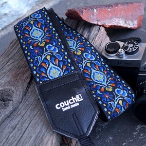 Hendrix Electric Blue Hippie Weave Camera Strap