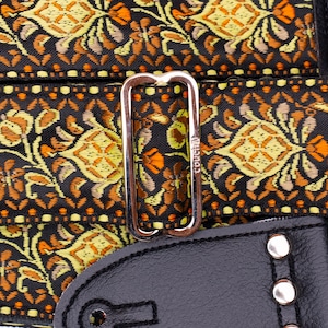Orange and Gold Hippie Boho Guitar Strap- Psychedelic Sunset Hendricks