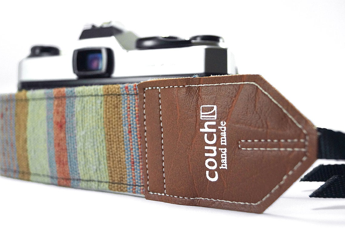 Mexican Blanket Camera Strap Sand & Turquoise Baja Boho Etsy